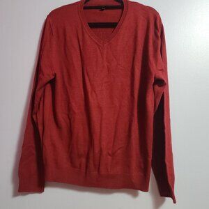 Apt9 Red Large mens v neck sweater